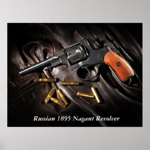 Russe Nagant Revolver 1895 Poster
