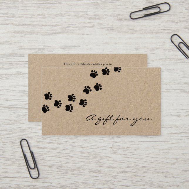 Russe patte chien chemin kraft papier certificat c (Devant/Arrière en situation)