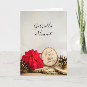 Russe Poinsettia Woodland Mariage Merci