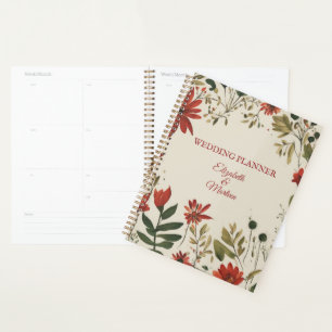 Russe Sage Vert & Bourgogne Rouge Floral Automne