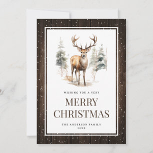 Russe Winter Wonderland Reindeer Carte de Noël