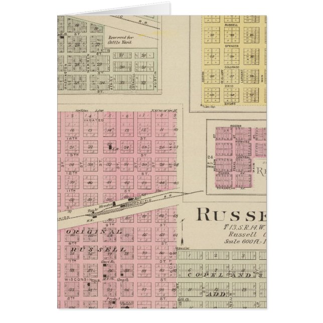 Russell, Bunker Hill, Leeson, Reeder, Kansas (Devant)