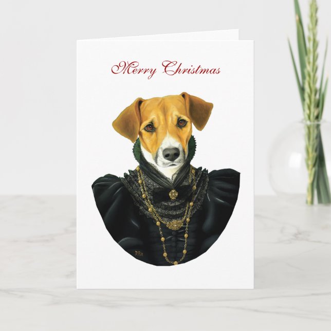 Russell-Terrier des Jack-DR037, frohe Weihnachten (Vorderseite)