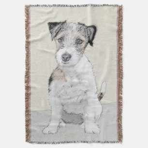 Russell Terrier Grobe Malerei - Originale Hundekun Decke