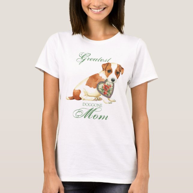 Russell Terrier Heart Mama T-Shirt (Vorderseite)