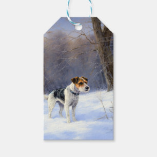 Russell Terrier Lass es schneien Weihnachten Geschenkanhänger