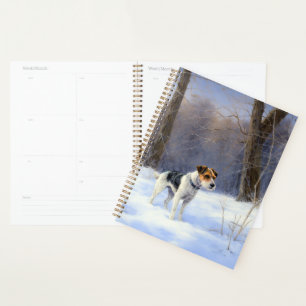 Russell Terrier Let It Snow Christmas Planer