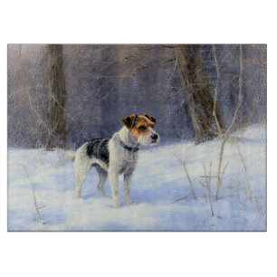 Russell Terrier Let It Snow Christmas Schneidebrett