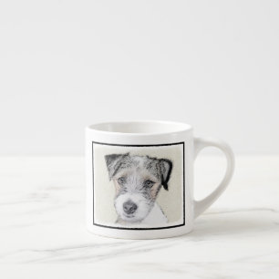 Russell Terrier Rough Painting - Original Dog Art Espressotasse