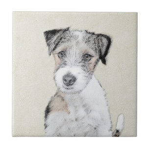 Russell Terrier Rough Painting - Original Dog Art Fliese