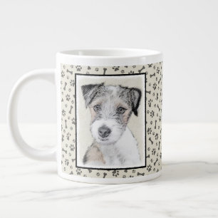 Russell Terrier Rough Painting - Original Dog Art Jumbo-Tasse