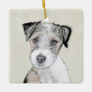 Russell Terrier Rough Painting - Original Dog Art Keramikornament