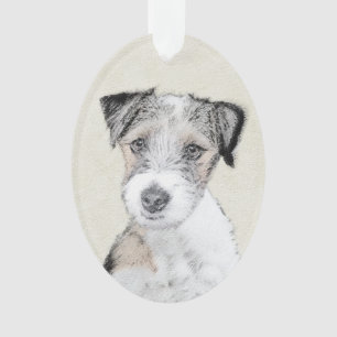 Russell Terrier Rough Painting - Original Dog Art Ornament
