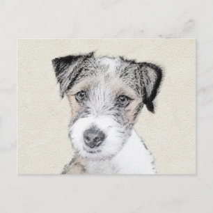 Russell Terrier Rough Painting - Original Dog Art Postkarte