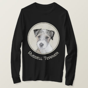Russell Terrier Rough Painting - Original Dog Art T-Shirt