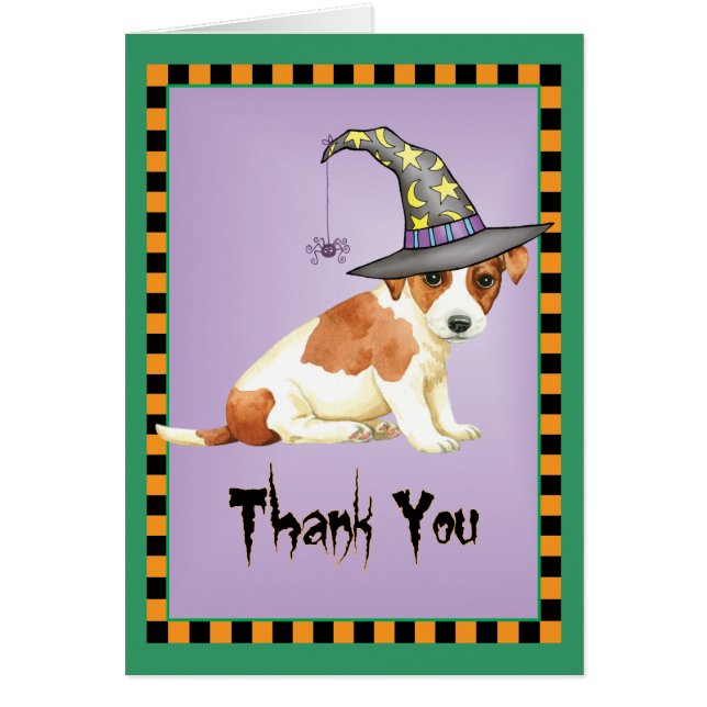 Russell Terrier Witch Carte de remerciements (Devant)