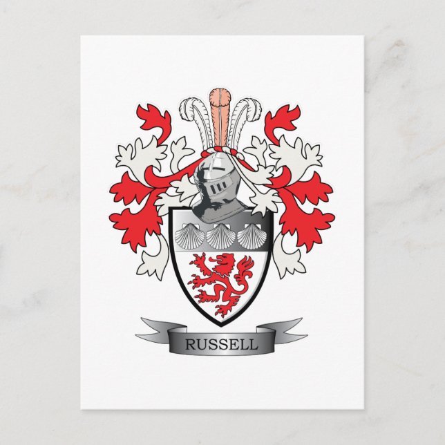 Russell-Wappen Postkarte (Vorderseite)