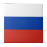 Russia Flag Fliese<br><div class="desc">Patriotische Flagge Russlands.</div>