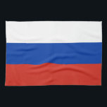 Russia Flag Geschirrtuch<br><div class="desc">Patriotische Flagge Russlands.</div>