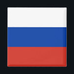 Russia Flag Magnet<br><div class="desc">Russia Flag Square Magnet. You can add your own text or graphics by clicking "customize further"</div>