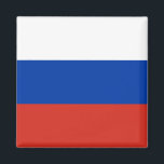 Russia Flag Magnet<br><div class="desc">Russia Flag Square Magnet. You can add your own text or graphics by clicking "customize further"</div>