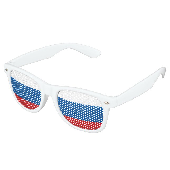 Russia Flag Partybrille (Schrägansicht)