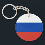 Russia Flag Schlüsselanhänger<br><div class="desc">Patriotische Flagge Russlands.</div>