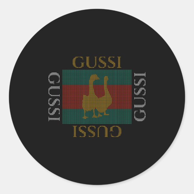 Russia Gussi Russian Goose Russia Christmas Gift  Runder Aufkleber (Vorderseite)