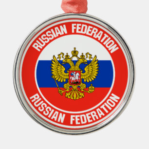 Russia Round Emblem Ornament Aus Metall