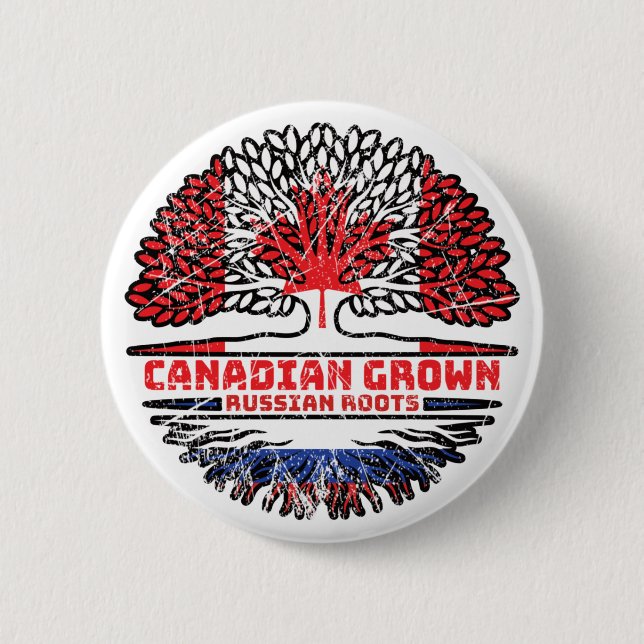 Russia Russian Canadian Canada Button (Vorderseite)