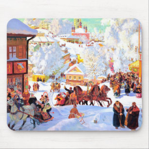 Russian Art Christmas Gift Mousepad