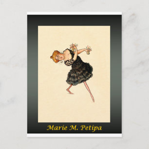 Russian Ballerina Caricature ~ Marie M. Petipa Postkarte