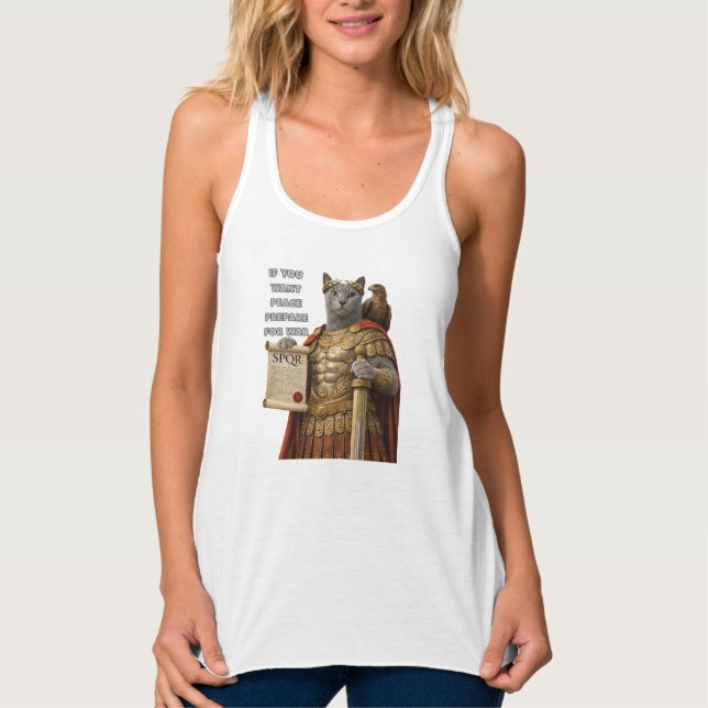 Russian Blue Caesar Cat Tank Top (Vorderseite)