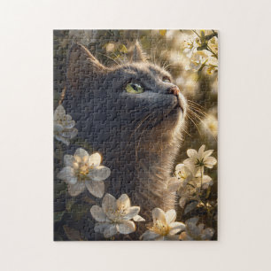 Russian Blue Cat White Blume