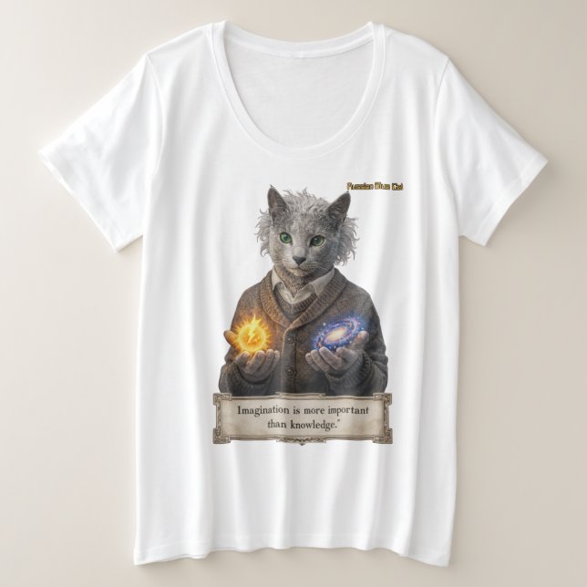 Russian Blue Einstein Cat - Imagination (Design devant)