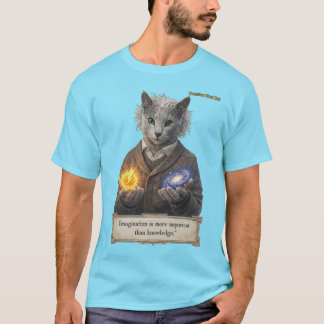 Russian Blue Einstein Cat - Imagination T-Shirt