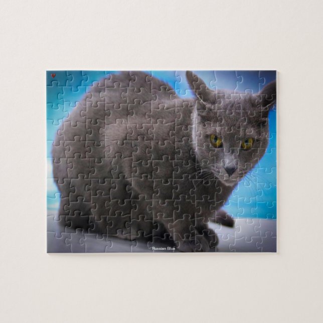 Russian Blue Jigsaw Puzzle (Horizontal)