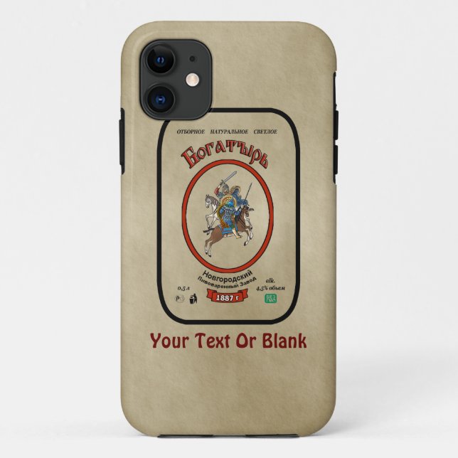 Russian Bogatyr Beer Case-Mate iPhone Hülle (Rückseite)