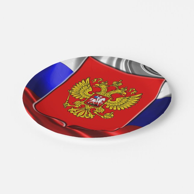 Russian Coat of arms Pappteller (Schrägansicht)