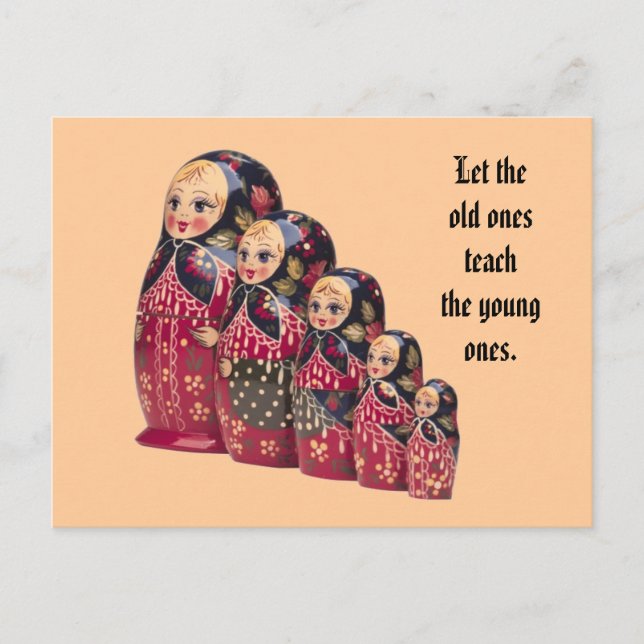 Russian Doll Postkarte (Vorderseite)