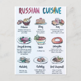 Russian Kochkarte Postkarte