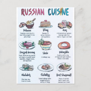 Russian Kochkarte Postkarte