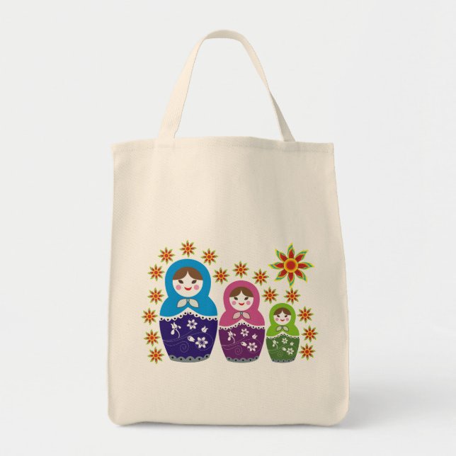 Russian Matryoshka Doll Bags Tragetasche (Vorne)