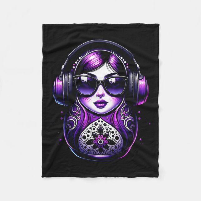 Russian Matryoshka Music Russia Russian Matryoshka Fleecedecke (Vorderseite)