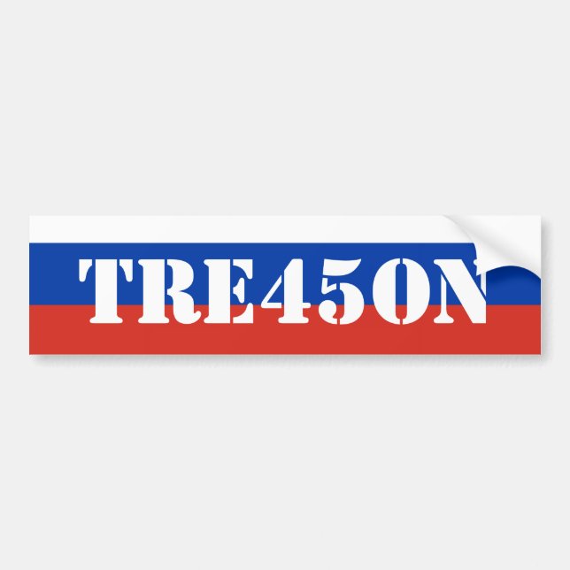 Russian Trump Treason 45 Autoaufkleber (Vorne)