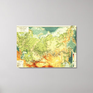 RussiaPanoramic MapRussia Leinwanddruck