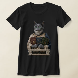 Russisch Blau Aristoteles Katze T-Shirt