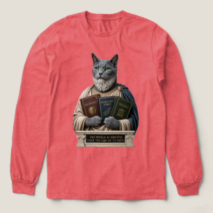 Russisch Blau Aristoteles Katze Tri-Blend Shirt