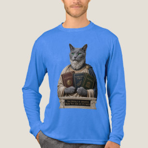 Russisch Blau Aristoteles Katze Tri-Blend Shirt