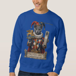 Russisch Blau Arlequin Katze Sweatshirt